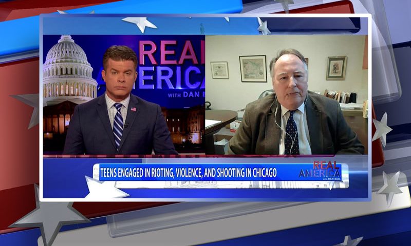 Video still from Steve Boulton's interview with Real America on One America News Network
