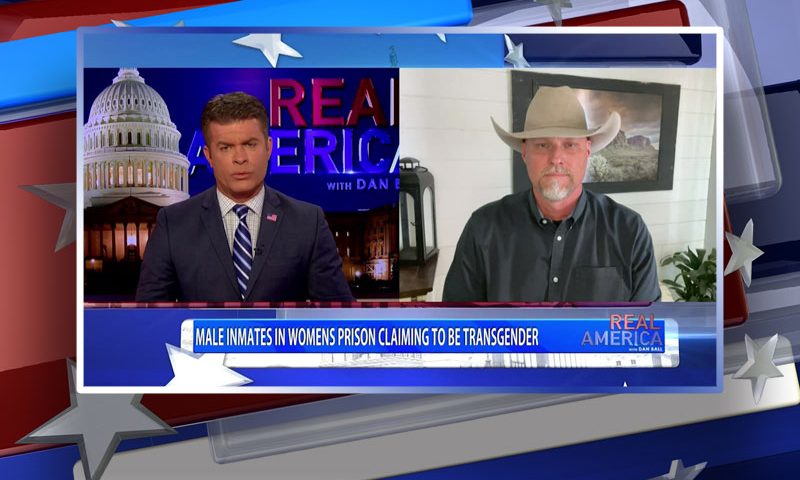 Video still from Mark Lamb's interview with Real America on One America News Network