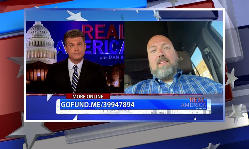 Video still from Jimmy White's interview with Real America on One America News Network