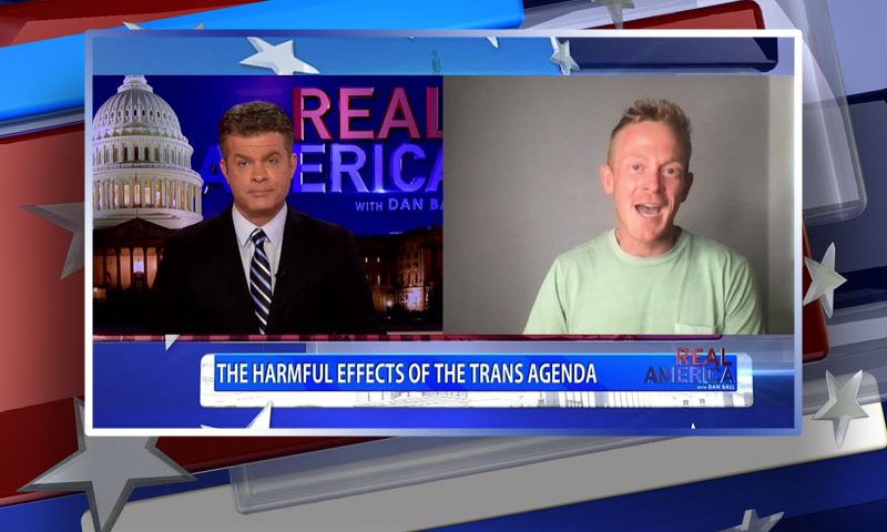 Video still from David Leatherwood's interview with Real America on One America News Network