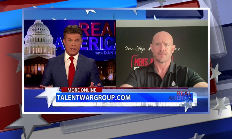 Video still from Mike Sarraille's interview with Real America on One America News Network