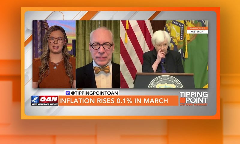 Video still from Jeffrey Tucker's interview with Tipping Point on One America News Network