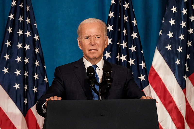 WASHINGTON, DC - NOVEMBER 02: U.S. President Joe Biden delivers remarks on preserving and protecting Democracy at Union Station on November 2, 2022 in Washington, DC. Biden addressed the threat of election deniers and those who seek to undermine faith in voting in the upcoming midterm elections. (Photo by Michael A. McCoy/Getty Images)