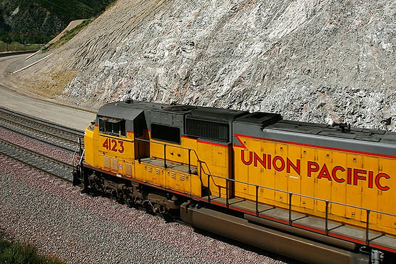 A freight train passes diagonally-shifted layers of earth as it crosses the San Andreas Rift Zone, the system of depressions in the ground between the parallel faults of the San Andreas earthquake fault, on heavily-used railroad tracks in Cajon Canyon on May 15, 2008 west of San Bernardino, California. New calculations reveal a 99.7 percent chance that a magnitude 6.7 quake or larger will strike by 2037, according to the first-ever statewide temblor forecast released by the scientists of the United States Geological (USGS), Southern California Earthquake Center and California Geological Survey last month. Scientists have particular concern for the people living along the southern portion of the 800-mile-long San Andreas Fault east of Los Angeles. This section of the fault has had very little slippage for more than 300 years and has built up immense pressure that could release an earthquake of historic proportions at any time. Such a quake could produce a sudden lateral movement of 23 to 32 feet and be would be among the largest ever recorded. Experts have predicted that a quake of magnitude-7.6 or greater on the southern San Andreas would kill thousands of people and cause many billions of dollars in damages, dwarfing the 1994 Northridge disaster near Los Angeles that killed 72 people, injured more than 9,000 and caused $25 billion in damage. (Photo by David McNew/Getty Images)