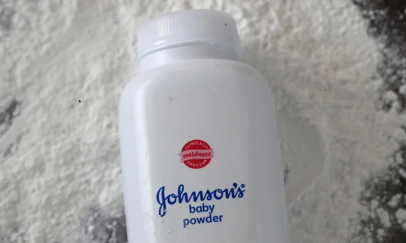 SAN ANSELMO, CALIFORNIA - OCTOBER 18: a container of Johnson's baby powder made by Johnson and Johnson sits on a table on October 18, 2019 in San Anselmo, California. Johnson & Johnson, the maker of Johnson's baby powder, announced a voluntary recall of 33,000 bottles of baby powder after federal regulators found trace amounts of asbestos in a single bottle of the product. (Photo by Justin Sullivan/Getty Images)