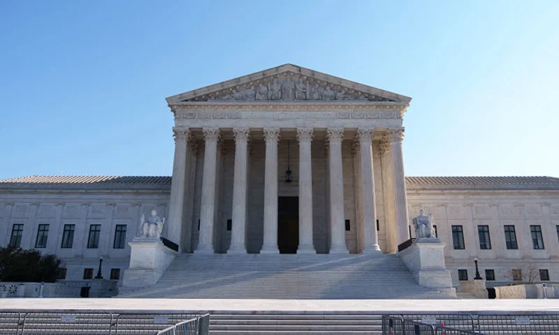 The U.S. Supreme Court building is seen January 24, 2022 in Washington, DC. The Supreme Court released orders, including agreeing to hear a case related to race-based affirmative action in college admissions programs at Harvard University and the University of North Carolina. (Photo by Drew Angerer/Getty Images)
