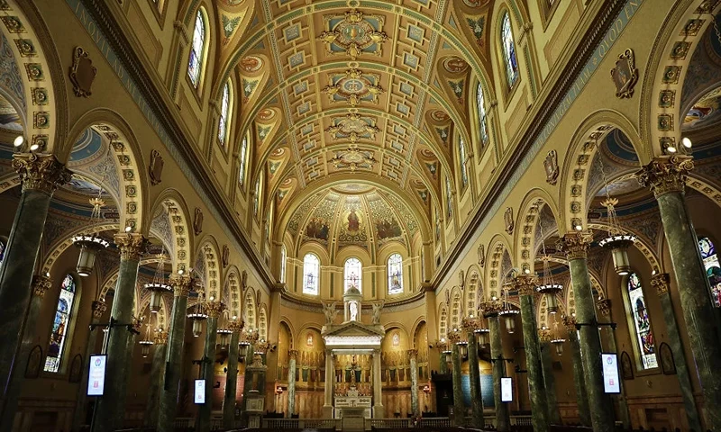 The ornate Co-Cathedral of St. Joseph Catholic church stands in Brooklyn on September 19, 2018 in New York City. In a further blow to the Catholic Church in America, four men who were sexually assaulted as children by a teacher at a Roman Catholic church have reached a $27.5 million settlement with the Diocese of Brooklyn. The victims, now aged between 19 and 21, were repeatedly abused by Angelo Serrano, 67, while he was a teacher at St. Lucy's-St. Patrick's Church in Brooklyn. This is one of the largest ever payouts for victims of abuse within the Catholic church. (Photo by Spencer Platt/Getty Images)