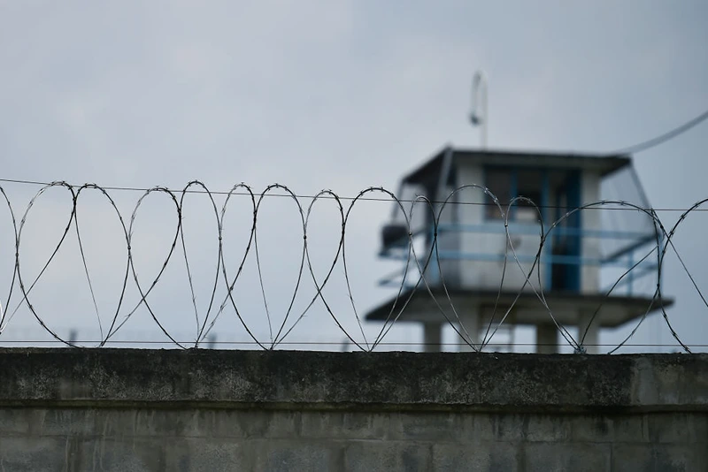 Partial view of the Villahermosa prison in Cali, Colombia, on June 23, 2020, during the COVID-19 pandemic. - According to data released by the Personeria de Cali, 658 positive cases of COVID-19 have been detected at the prison -583 in prisoners and 75 in INPEC workers and auxiliaries. (Photo by Luis ROBAYO / AFP) (Photo by LUIS ROBAYO/AFP via Getty Images)
