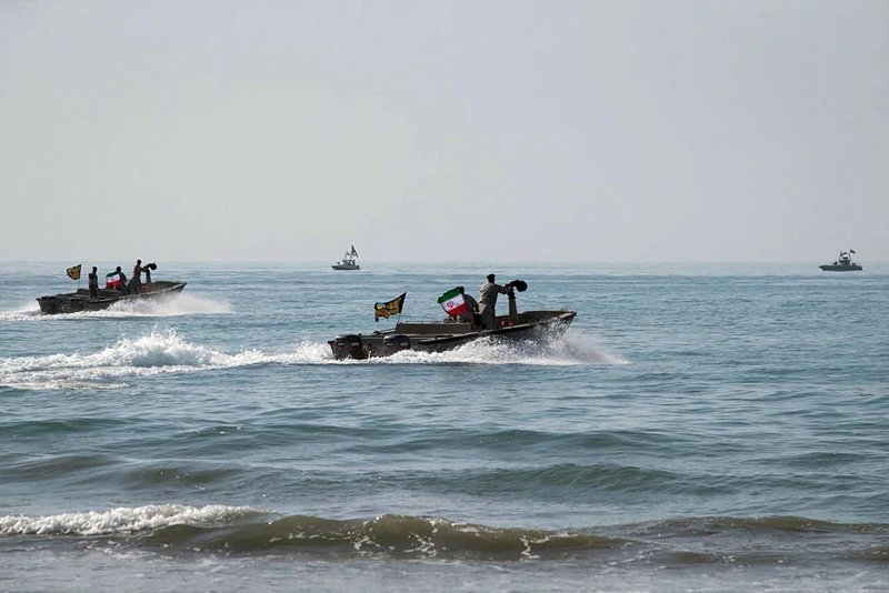 A handout picture provided by the Iranian Army official website on September 10, 2020, shows an Iranian boats during a military exercise in the Gulf, near the strategic strait of Hormuz in southern Iran. - The Iranian navy began a three-day exercise in the Sea of Oman near the strategic Strait of Hormuz today, deploying an array of warships, drones and missiles. One of the exercise's objectives is to devise "tactical offensive and defensive strategies for safeguarding the country's territorial waters and shipping lanes," the military said on its website. (Photo by - / Iranian Army office / AFP) / XGTY / === RESTRICTED TO EDITORIAL USE - MANDATORY CREDIT "AFP PHOTO / HO / Iranian Army website" - NO MARKETING NO ADVERTISING CAMPAIGNS - DISTRIBUTED AS A SERVICE TO CLIENTS === (Photo by -/Iranian Army office/AFP via Getty Images)