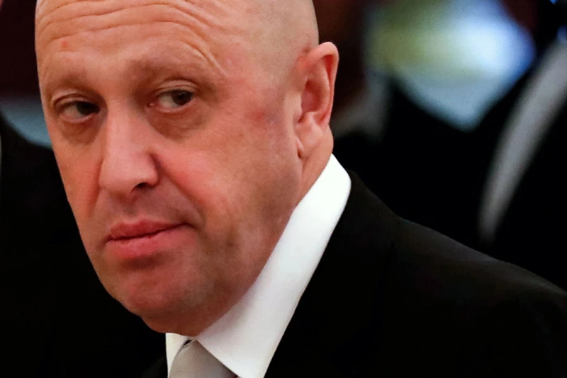 This picture taken on July 4, 2017 shows Russian businessman Yevgeny Prigozhin prior to a meeting with business leaders held by Russian and Chinese presidents at the Kremlin in Moscow. (Photo by Sergei ILNITSKY / POOL / AFP) (Photo by SERGEI ILNITSKY/POOL/AFP via Getty Images)