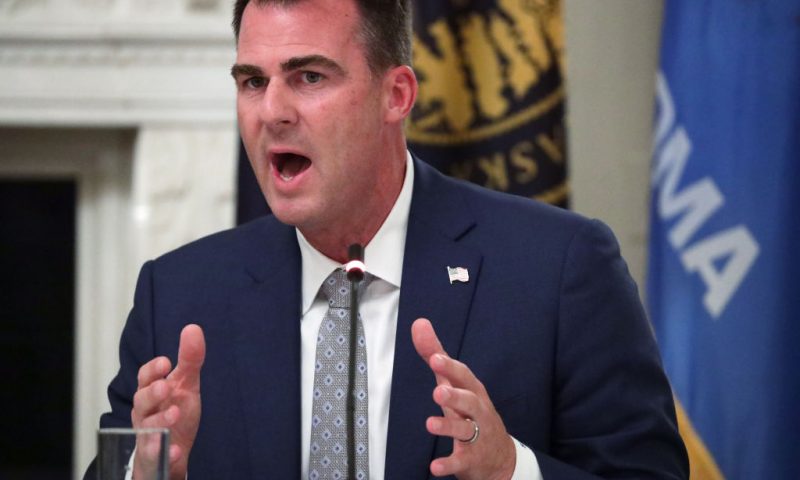 Governor Kevin Stitt (R-OK) speaks during a roundtable at the State Dining Room of the White House June 18, 2020 in Washington, DC. President Trump held a roundtable discussion with Governors and small business owners on the reopening of American’s small business. (Photo by Alex Wong/Getty Images)