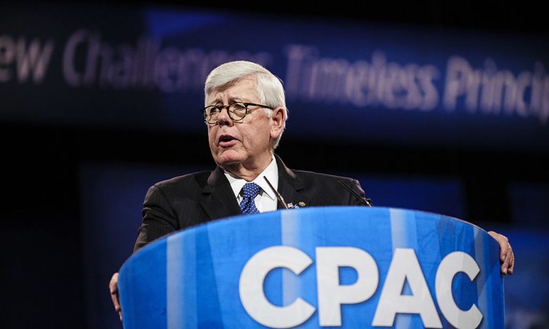 NATIONAL HARBOR, MD - MARCH 16: David Keene, President of the National Rifle Association, speaks at the 2013 Conservative Political Action Conference (CPAC) March 16, 2013 in National Harbor, Maryland. The American Conservative Union held its annual conference in the suburb of Washington, DC to rally conservatives and generate ideas. (Photo by Pete Marovich/Getty Images)