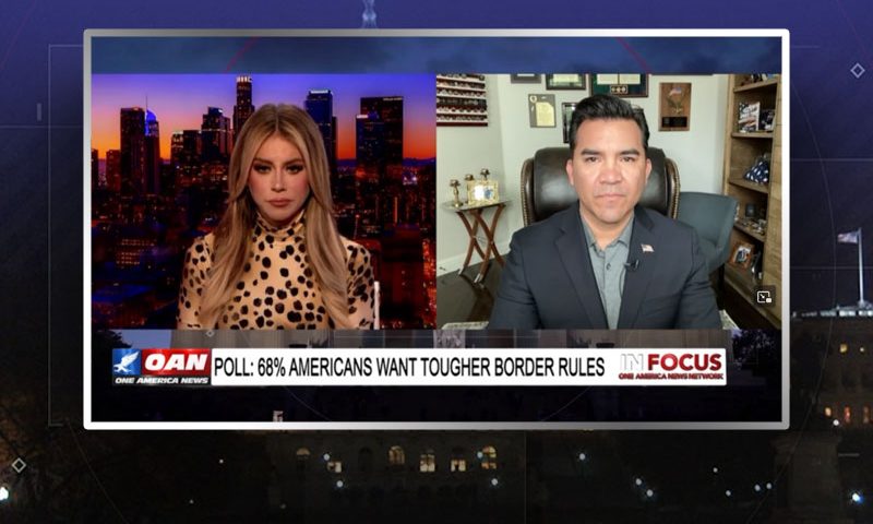 Video still from Victor Avila's interview with In Focus on One America News Network