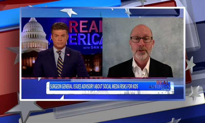 Video still from Dr. Mark McDonald's interview with Real America on One America News Network