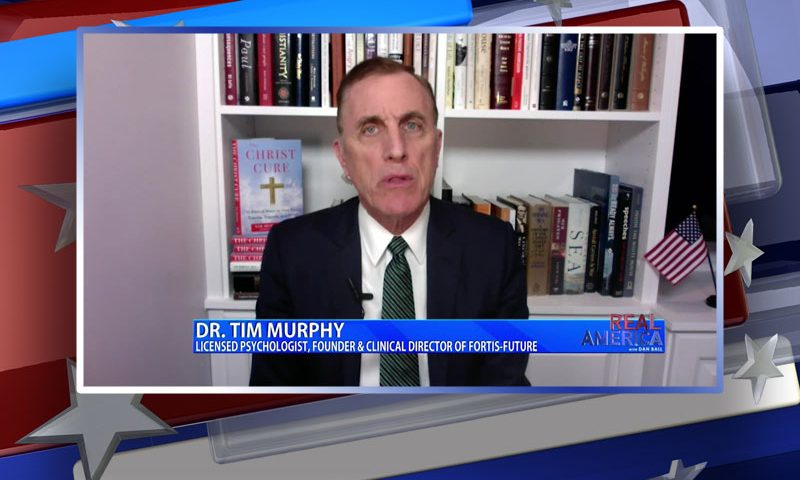 Video still from Dr. Tim Murphy's interview with Real America on One America News Network