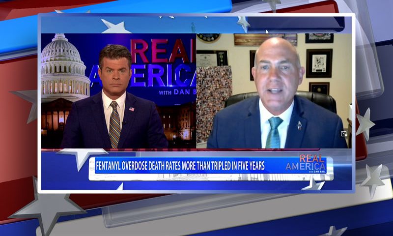 Video still from Derek Maltz's interview with Real America on One America News Network