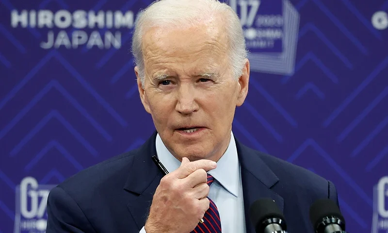 HIROSHIMA, JAPAN - MAY 21: US President Joe Biden speaks during a news conference following the Group of Seven (G-7) leaders summit on May 21, 2023 in Hiroshima, Japan. President Biden called Republican demands for sharp spending cuts unacceptable and said he'll talk with House Speaker Kevin McCarthy about debt-ceiling and budget negotiations on his flight back from Japan. The G7 summit will be held in Hiroshima from May 19-22. (Kiyoshi Ota-Pool/Getty Images)