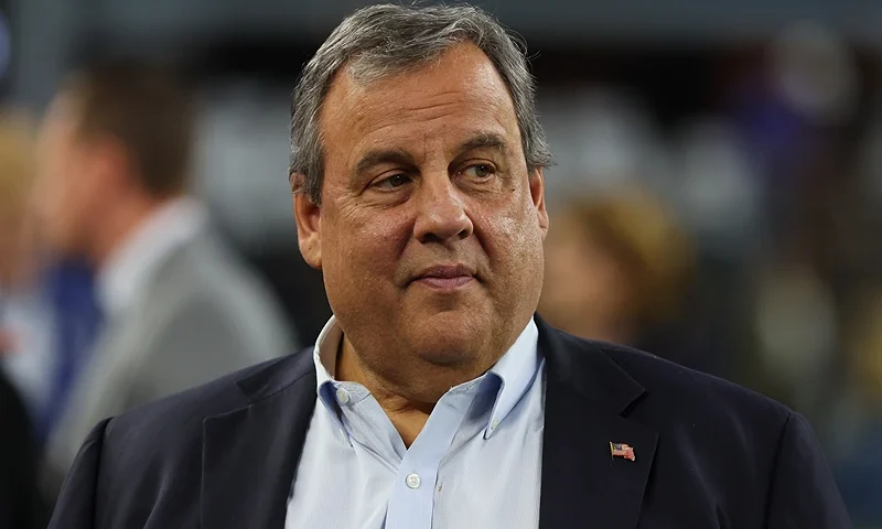 ARLINGTON, TEXAS - DECEMBER 04: Former New Jersey Governor Chris Christie looks on prior to a game between the Indianapolis Colts and the Dallas Cowboys at AT&T Stadium on December 04, 2022 in Arlington, Texas. (Photo by Richard Rodriguez/Getty Images)