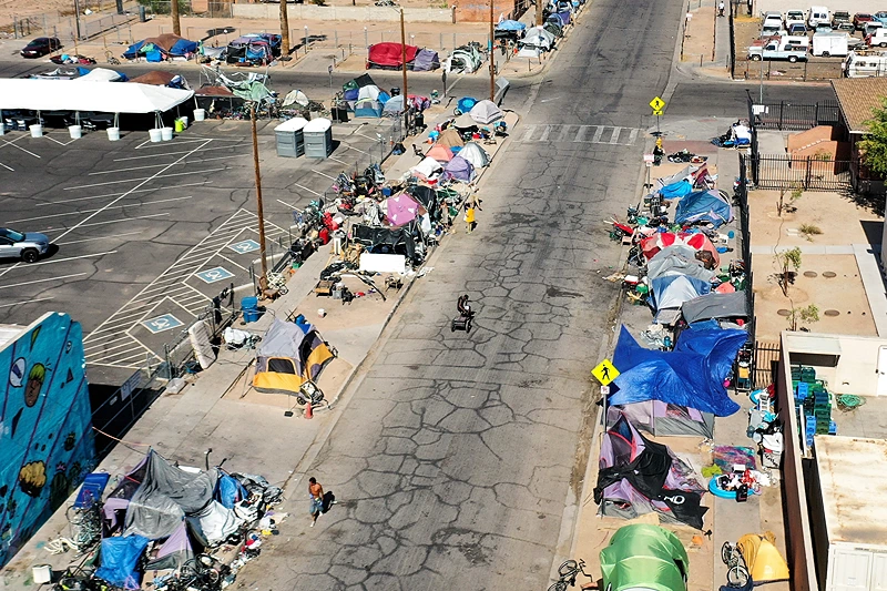Phoenix homeless camp cleared after neighbors sue city.