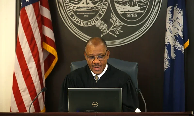 CHARLESTON, SC - DECEMBER 05: Judge Clifton Newman addresses the court during jury deliberations in the trial of former North Charleston police officer Michael Slager at the Charleston County court in Charleston, S.C., December 5, 2016. Slager is accused of shooting and killing Walter Scott, an unarmed black man during a traffic stop in April 2015. (Photo by Grace Beahm - Pool/Getty Images)