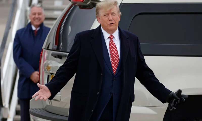 Former U.S. President Donald Trump is visiting Scotland as he faces legal actions in the United States. (Photo by Jeff J Mitchell/Getty Images)