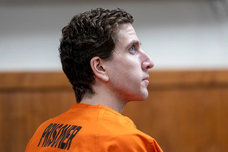 MOSCOW, IDAHO - MAY 22: Bryan Kohberger, who is accused of killing four University of Idaho students in November 2022, listens during his arraignment hearing in Latah County District Court, May 22, 2023 in Moscow, Idaho. (Photo by Zach Wilkinson-Pool/Getty Images)
