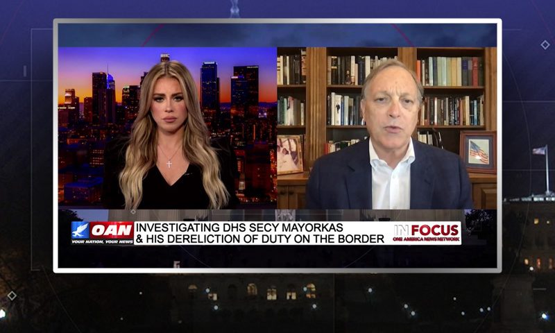 Video still from Rep. Andy Biggs' interview with In Focus on One America News Network