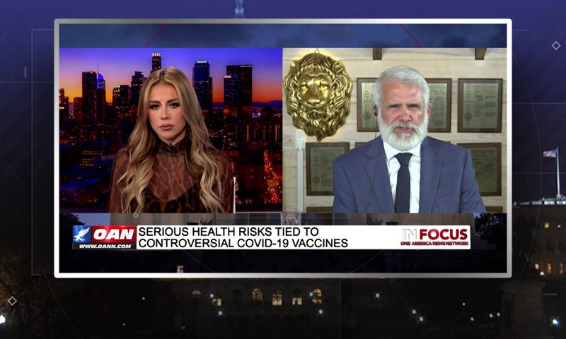 Video still from Dr. Robert Malone's interview with In Focus on One America News Network