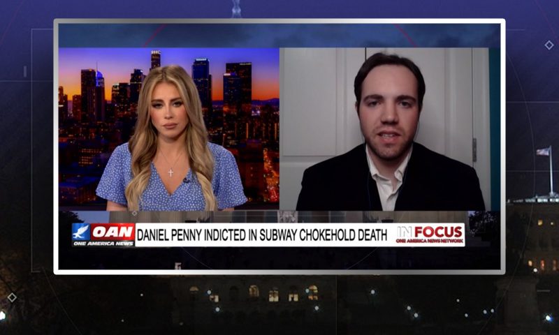 Video still from Shawn Fleetwood's interview with In Focus on One America News Network