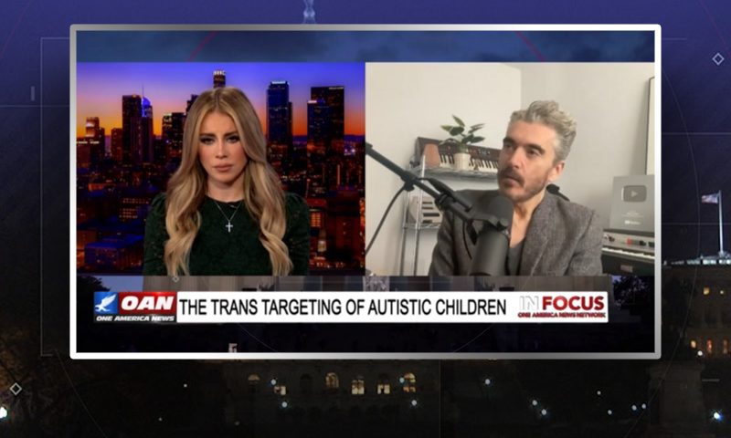 Video still from Stephen Hilton's interview with In Focus on One America News Network