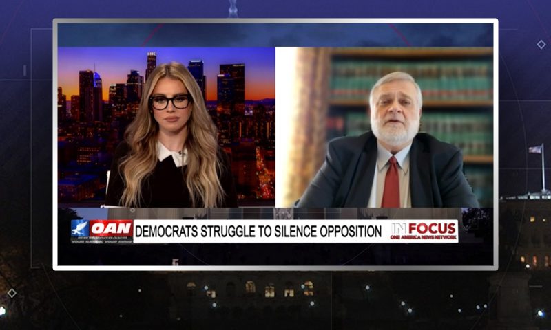Video still from David Kallman's interview with In Focus on One America News Network