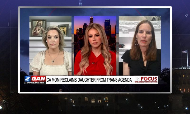 Video still from Erin Friday and Mary Rooke's interview with In Focus on One America News Network