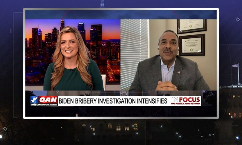 Video still from Bruce LeVell's interview with In Focus on One America News Network