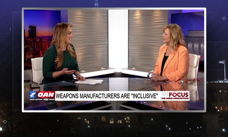 Video still from Andrea Kaye's interview with In Focus on One America News Network