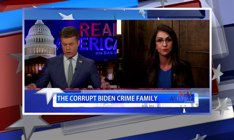 Video still from Lauren Boebert's interview with Real America on One America News Network