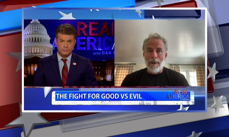 Video still from Pastor Mike McClure's interview with Real America on One America News Network