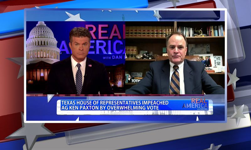 Video still from Rep. Steve Toth's interview with Real America on One America News Network