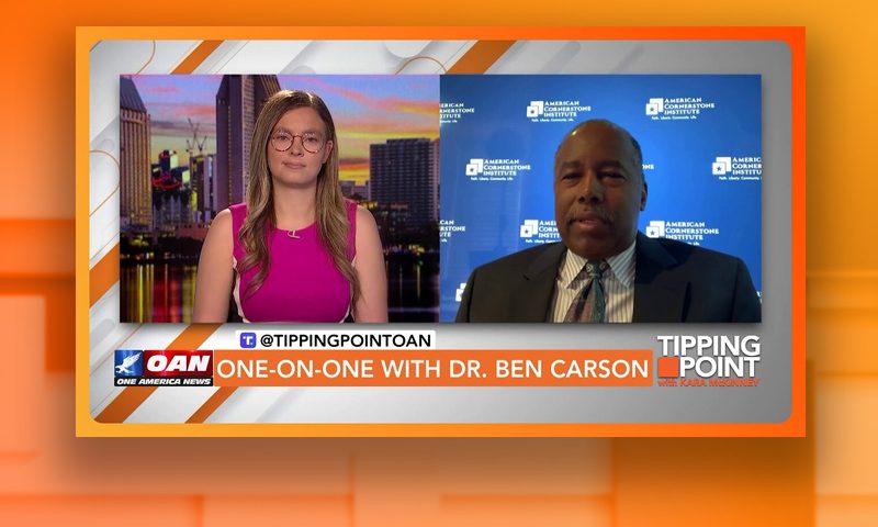 Video still from Dr. Ben Carson's interview with In Focus on One America News Network