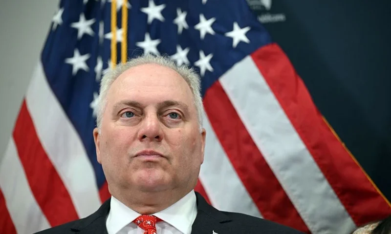Member of the House Republican leadership' Representatives Steve Scalise, attends a press conference on Capitol Hill in Washington, DC, June 6, 2023. (Photo by Mandel NGAN / AFP) (Photo by MANDEL NGAN/AFP via Getty Images)