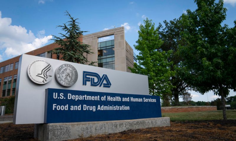 A sign for the Food And Drug Administration is seen outside of the headquarters on July 20, 2020 in White Oak, Maryland. (Photo by Sarah Silbiger/Getty Images)