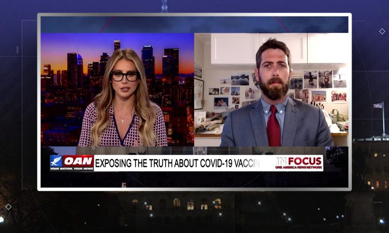 Video still from Alex Newman's interview with In Focus on One America News Network
