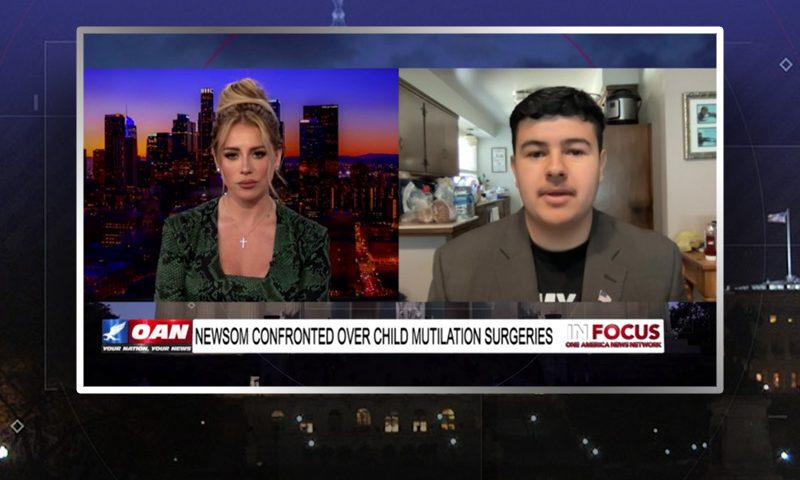 Video still from Max Bonilla's interview with In Focus on One America News Network