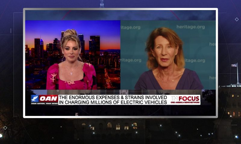 Video still from Diana Furchtgott Roth's interview with In Focus on One America News Network