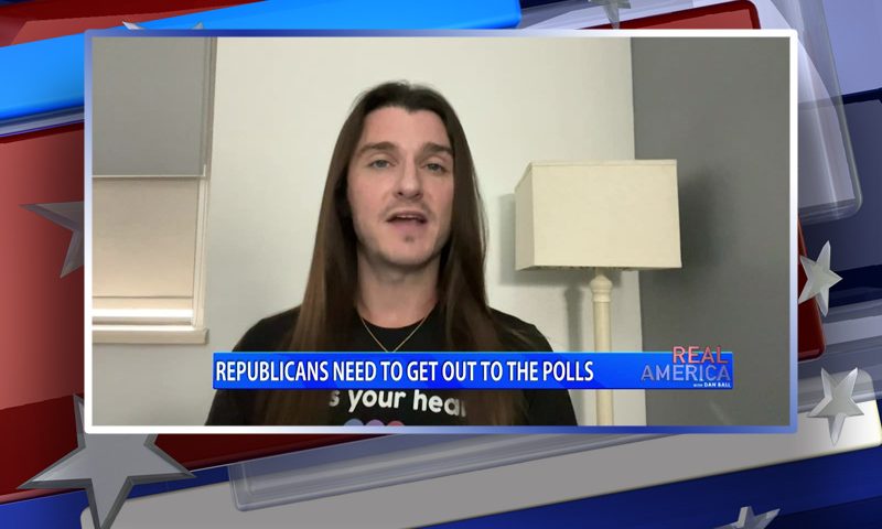 Video still from Scott Presler's interview with Real America on One America News Network