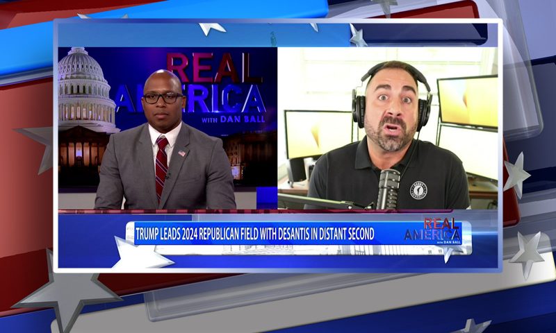 Video still from Bobby Sauce's interview with Real America on One America News Network