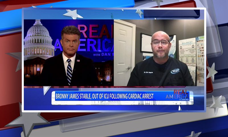 Video still from Dr. Eric Nepute's interview with Real America on One America News Network