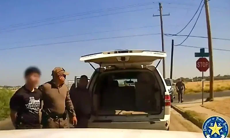 Texas Department of Public Safety eventually surrounded the teen's SUV and arrested him without incident. (Photo via Texas Department of Public Safety)