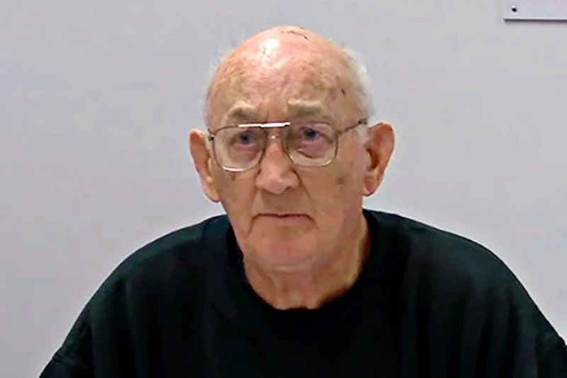 Australia Clergy Abuse
In this photo made from video on May 27, 2015, Gerald Ridsdale gives evidence during a child sex abuse royal commission. Ridsdale, an Australian ex-priest convicted of sexually abusing children, had another 12 months added to his 39-year prison sentence on Tuesday, Aug. 15, 2023, for molesting a 72nd victim. (Royal Commission/AAP Image via AP)