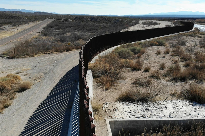 ESPERANZA, TEXAS - JANUARY 15: The border wall is seen on January 15, 2019 in Esperanza, Texas. The U.S. government is partially shut down as President Donald Trump is asking for $5.7 billion to build additional walls along the U.S.-Mexico border and the Democrats oppose the idea. (Photo by Joe Raedle/Getty Images)