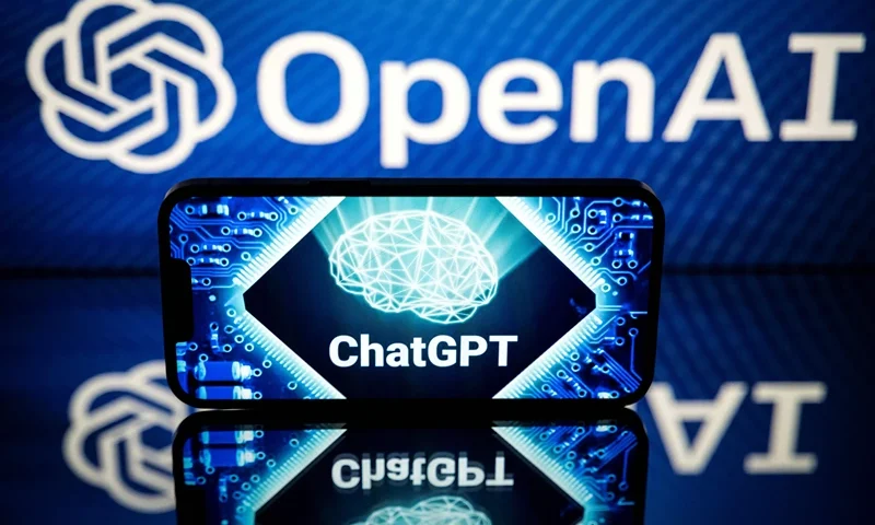 FRANCE-TECHNOLOGY-IT-AI This picture taken on January 23, 2023 in Toulouse, southwestern France, shows screens displaying the logos of OpenAI and ChatGPT. - ChatGPT is a conversational artificial intelligence software application developed by OpenAI. (Photo by Lionel BONAVENTURE / AFP) (Photo by LIONEL BONAVENTURE/AFP via Getty Images)